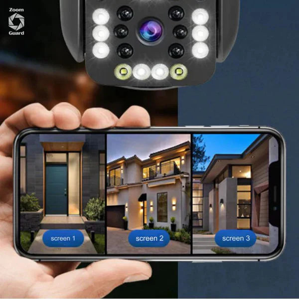 Cámara de Seguridad Triple Lente 360° PRO